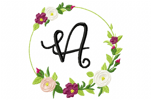 Frame Roses Monogram Letter a Review