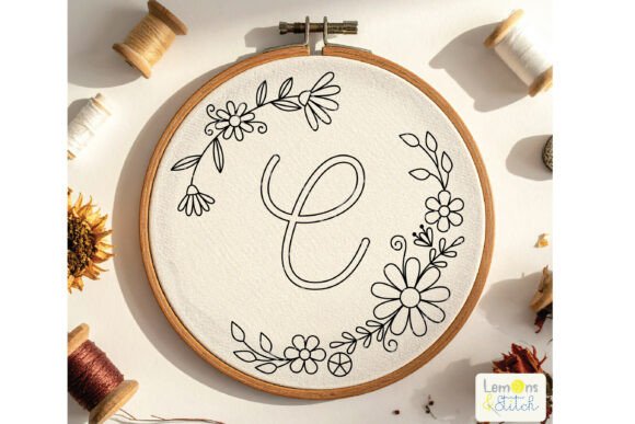 Letter a to Z Flower Wreath, Monogram Review
