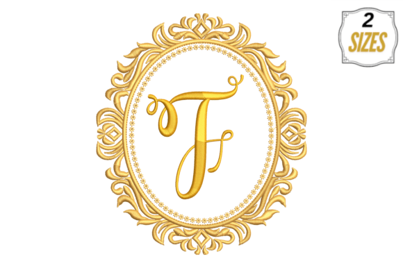 Letter F in a Beautiful Frame
