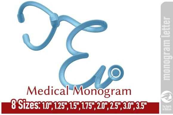 Medical Embroidery Monogram Letter - E Review
