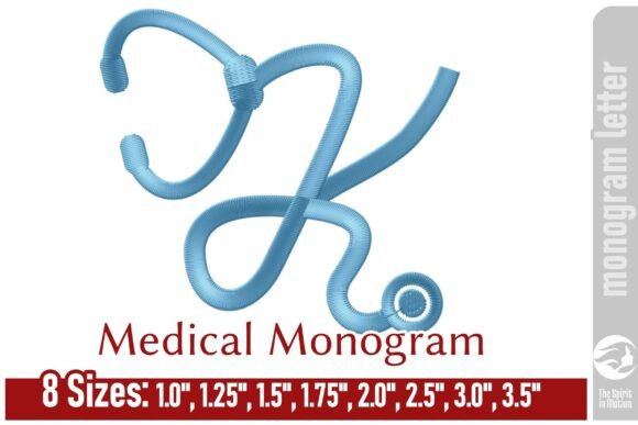 Medical Embroidery Monogram Letter - K Review