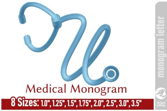 Medical Embroidery Monogram Letter - U Review