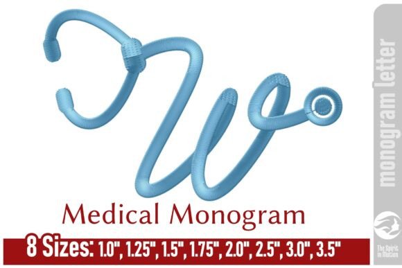 Medical Embroidery Monogram Letter - W Review