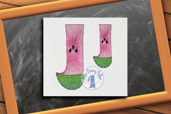 Reviewing Watermelon Letter J for Real Embroidery Projects