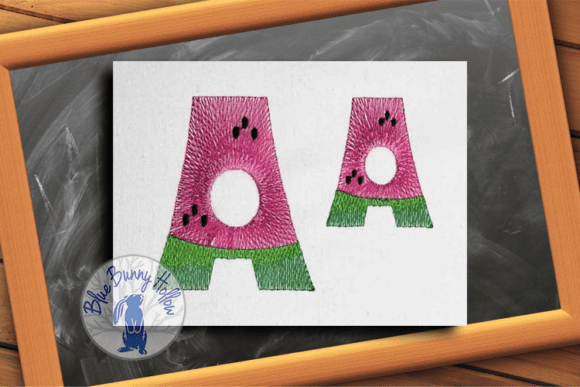 Watermelon Letter a: A Sweet Stitch for Summer Gifts